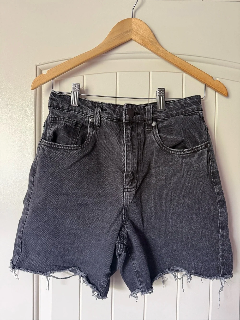 Cotton On High Bermuda Black Denim Jorts Size 6